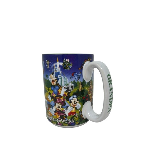 Walt Disney World Mug Cup GRANDPA Four Parks Coffee Tea All Over Character - Picture 3 of 14